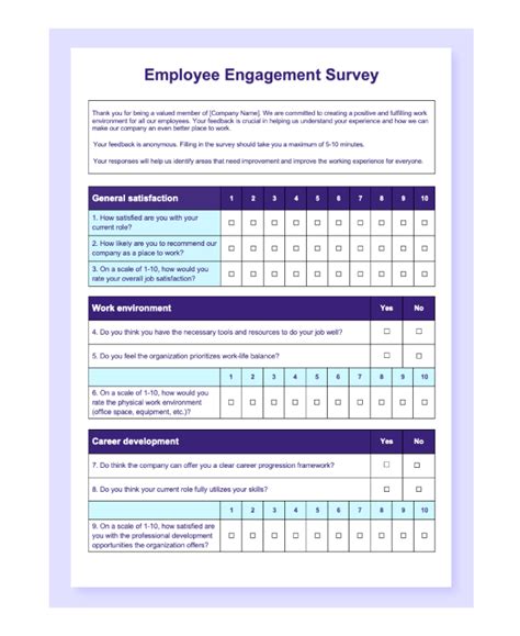 17 Proactive Employee Engagement Survey Templates for .